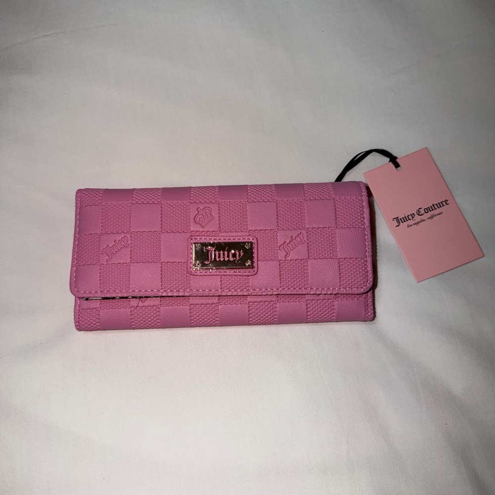 Juicy Couture Pink Checkered Wallet